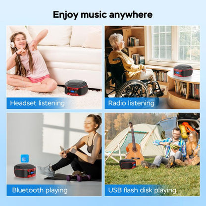 Kuephom W17 Portable Home CD Music Walkman FM Bluetooth Player AU Plug - DVD & LCD Player by Kuephom | Online Shopping UK | buy2fix