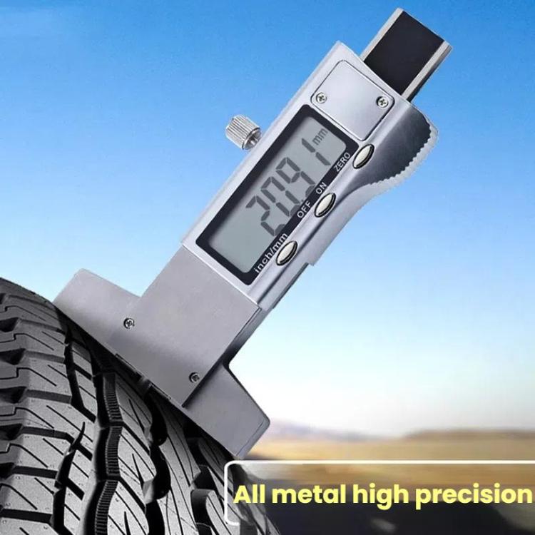 Syntek Electronic Digital Display Tire Tread Depth Caliper 0-25mm Measuring Tread Depth Gauge(All-metal) - Other Tools by Syntek | Online Shopping UK | buy2fix