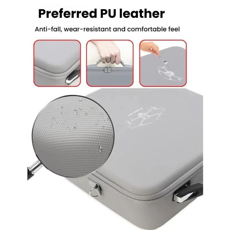 For DJI Mavic 4 Pro Fly More Combo / Creator Combo Carrying Case Durable PU Crossbody Shoulder Bag(Black) - Backpacks & Bags by buy2fix | Online Shopping UK | buy2fix