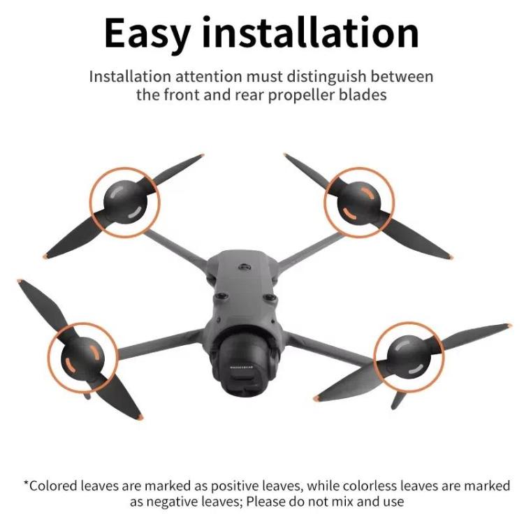 For DJI Mavic 4 Pro Drone RCSTQ Low-Noise Quick-Release Propellers Replacement Blades(Black Orange) - DIY Propeller by RCSTQ | Online Shopping UK | buy2fix