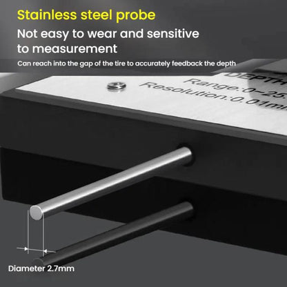 Syntek Digital Depth Ruler 0-25mm Electronic Tire Tread Measuring Ruler(Black) - Other Tools by Syntek | Online Shopping UK | buy2fix