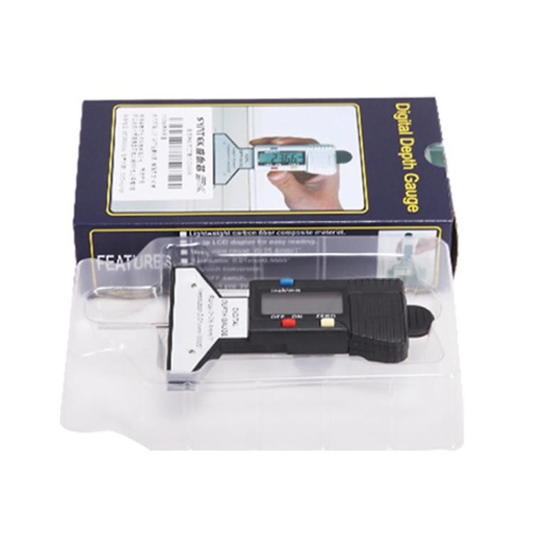 Syntek Digital Depth Ruler 0-25mm Electronic Tire Tread Measuring Ruler(Black) - Other Tools by Syntek | Online Shopping UK | buy2fix