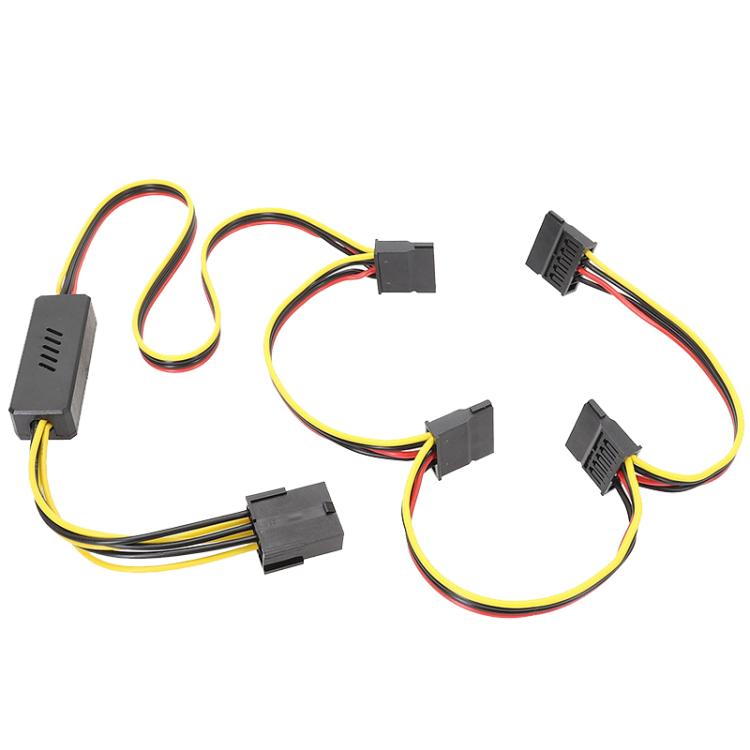 12V To SATA 1 To 4 Graphics Card To Hard Disk Drive Cable Hard Disk Drive Power Cable - eSATA & SATA & IDE by buy2fix | Online Shopping UK | buy2fix