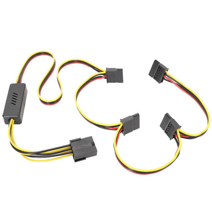 12V To SATA 1 To 4 Graphics Card To Hard Disk Drive Cable Hard Disk Drive Power Cable - eSATA & SATA & IDE by buy2fix | Online Shopping UK | buy2fix