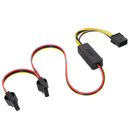 Graphics Card 8P To Big 4P 1 To 2 Graphics Card To Hard Disk Drive Cable Hard Disk Drive Power Cable - eSATA & SATA & IDE by buy2fix | Online Shopping UK | buy2fix