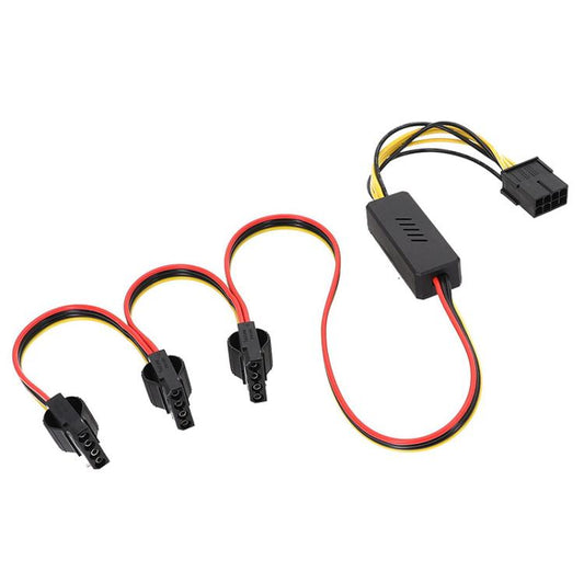 Graphics Card 8P To Big 4P 1 To 3 Graphics Card To Hard Disk Drive Cable Hard Disk Drive Power Cable - eSATA & SATA & IDE by buy2fix | Online Shopping UK | buy2fix