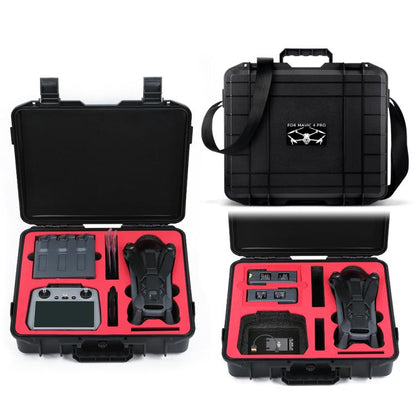 For DJI Mavic 4 Pro Fly More Combo RC 2 Explosion-Proof Box EVA Shockproof Storage Case With Shoulder Strap(Black) - Backpacks & Bags by buy2fix | Online Shopping UK | buy2fix