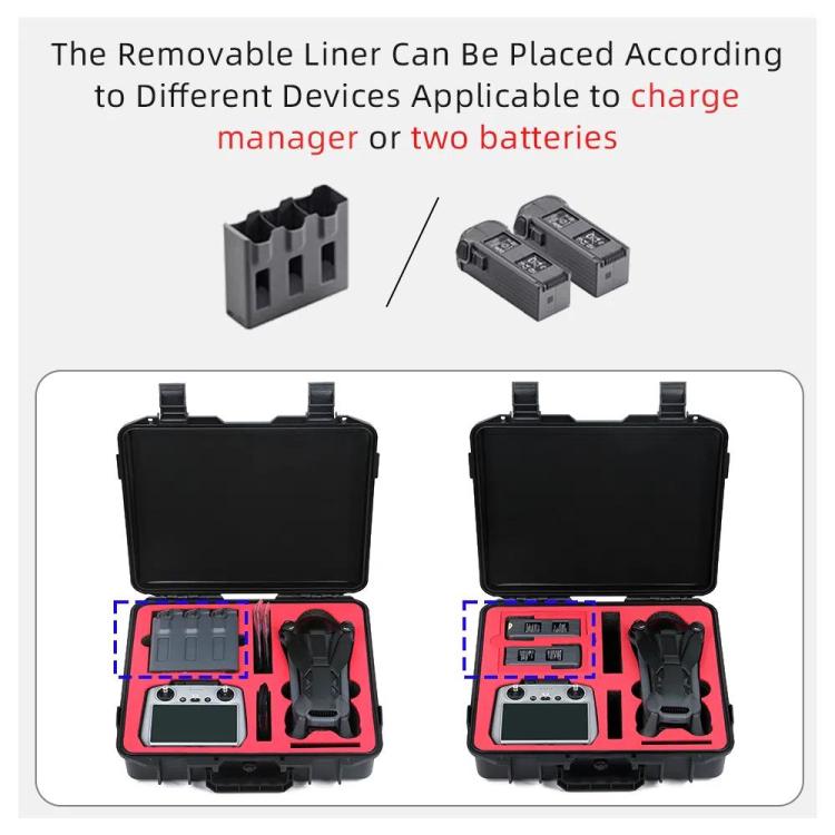 For DJI Mavic 4 Pro Fly More Combo RC 2 Explosion-Proof Box EVA Shockproof Storage Case With Shoulder Strap(Black) - Backpacks & Bags by buy2fix | Online Shopping UK | buy2fix