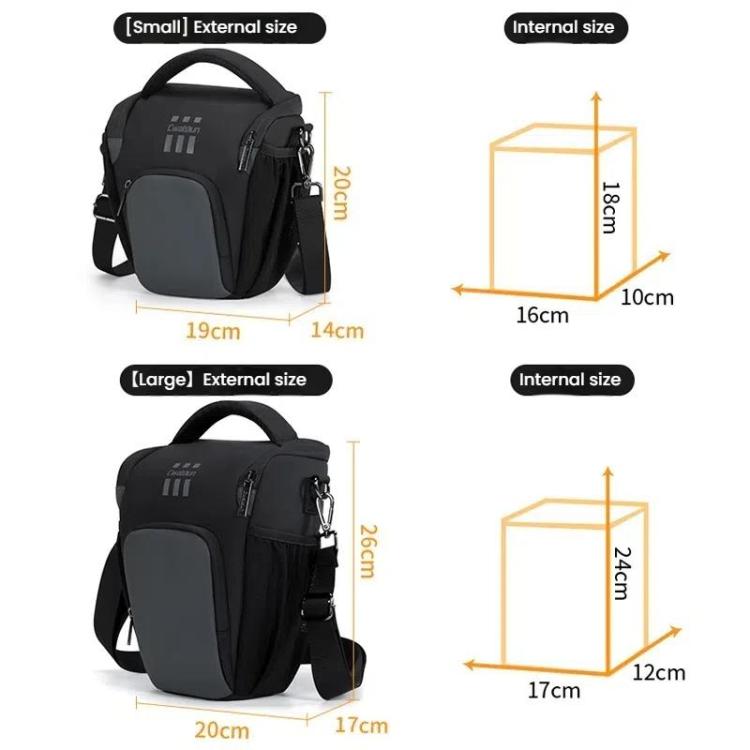 Cwatcun D1 Large Lightweight Portable Leather Film Material Camera Crossbody Bag - Strap Satchel by Cwatcun | Online Shopping UK | buy2fix