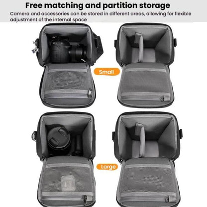 Cwatcun D1 Large Lightweight Portable Leather Film Material Camera Crossbody Bag - Strap Satchel by Cwatcun | Online Shopping UK | buy2fix