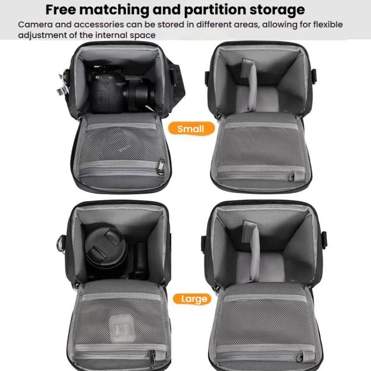 Cwatcun D1 Small Lightweight Portable Leather Film Material Camera Crossbody Bag - Strap Satchel by Cwatcun | Online Shopping UK | buy2fix