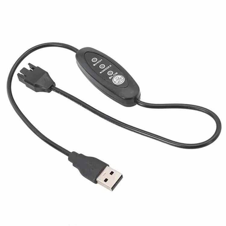 98cm USB To Small 4 Pin Booster Cable Adjustable Speed USB To 12V Case Fan Cable - USB Cable by buy2fix | Online Shopping UK | buy2fix