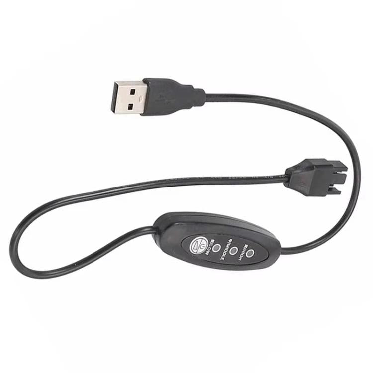 98cm USB To Small 4 Pin Booster Cable Adjustable Speed USB To 12V Case Fan Cable - USB Cable by buy2fix | Online Shopping UK | buy2fix