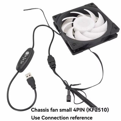 98cm USB To Small 4 Pin Booster Cable Adjustable Speed USB To 12V Case Fan Cable - USB Cable by buy2fix | Online Shopping UK | buy2fix