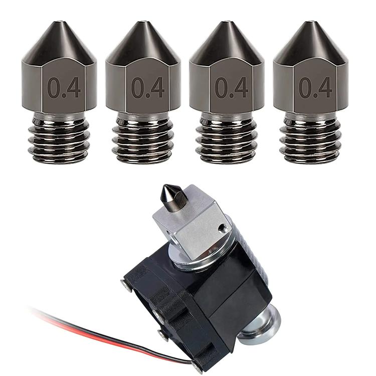 5pcs /Pack 1.75/0.2mm MK8 Hardened Steel Nozzle High-Temperature Resistant 3D Printer Extruder Hotend - Parts by buy2fix | Online Shopping UK | buy2fix