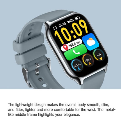 Blood Oxygen / Sleep / Heart Rate Health Monitoring Smart Watch Square Sports Double Strap Watch(Black Steel+Silicone Black) - Smart Watches by buy2fix | Online Shopping UK | buy2fix