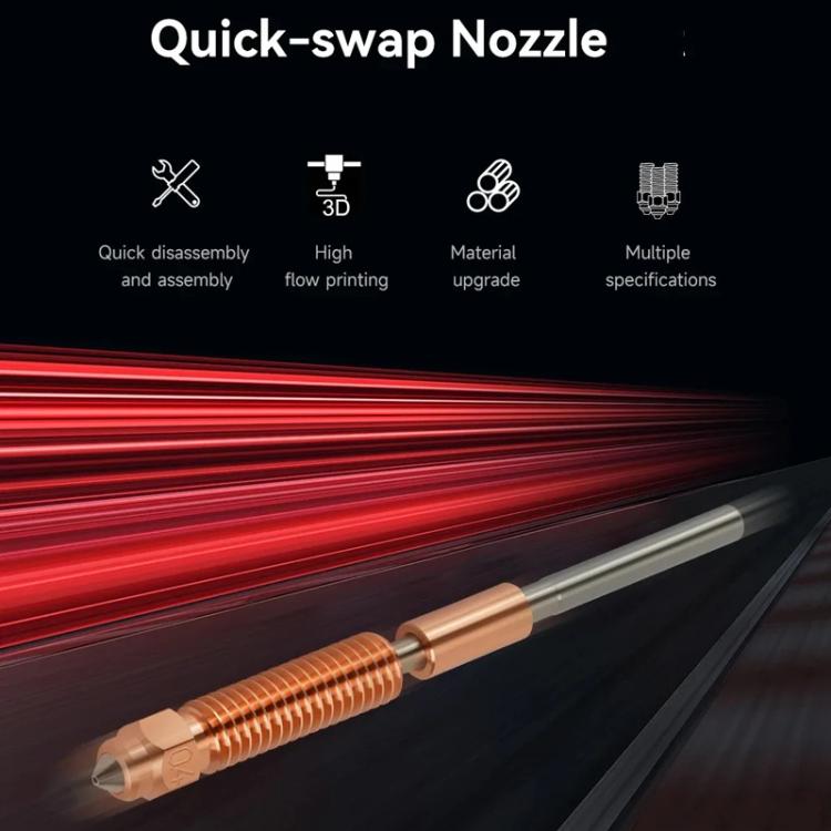 1.75/0.2mm All-in-One Chrome Zirconium Copper Nozzle for Creality Ender-3 V3/K1C/K1 Max 3D Printers - Parts by buy2fix | Online Shopping UK | buy2fix