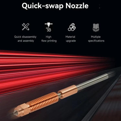 1.75/0.2mm All-in-One Chrome Zirconium Copper Nozzle for Creality Ender-3 V3/K1C/K1 Max 3D Printers - Parts by buy2fix | Online Shopping UK | buy2fix