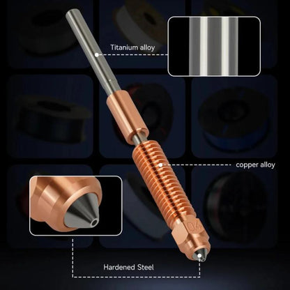 1.75/1.0mm  All-in-One Chrome Zirconium Copper Nozzle for Creality Ender-3 V3/K1C/K1 Max 3D Printers - Parts by buy2fix | Online Shopping UK | buy2fix