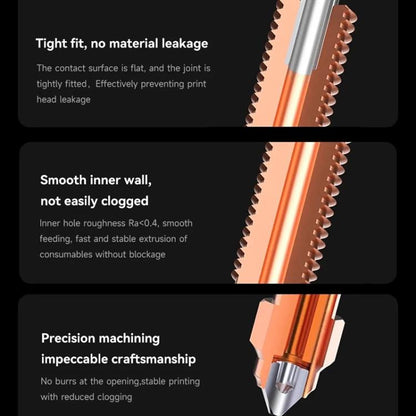 1.75/0.2mm All-in-One Chrome Zirconium Copper Nozzle for Creality Ender-3 V3/K1C/K1 Max 3D Printers - Parts by buy2fix | Online Shopping UK | buy2fix