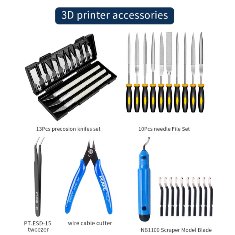 36 In 1 3D Printer Tool Kit Model Cleaning Tools, Carving Knife, File, Edge Trimmer & Polishing Supplies - Parts by buy2fix | Online Shopping UK | buy2fix