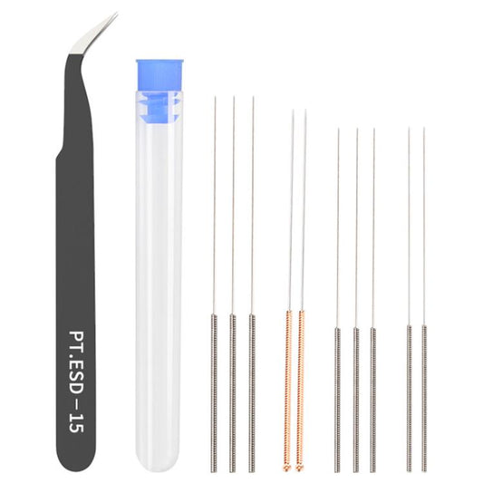12 In 1 3D Printer Nozzle Cleaning Kit MK8 Nozzle 0.4mm Stainless Steel Cleaning Needle - Parts by buy2fix | Online Shopping UK | buy2fix
