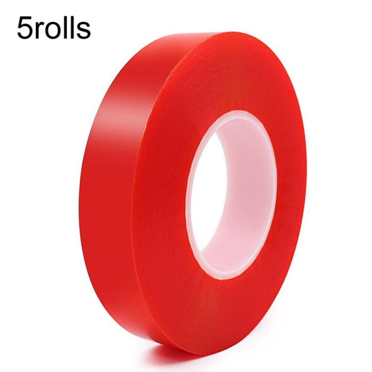 5rolls 0.2mm Thick Acrylic Polyester PET Double Sided Adhesive Tape, 10m/roll, Width: 3mm