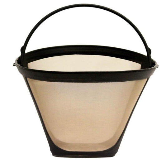 Replacement Filter Basket For Drip Coffee Makers Universal Ultra-Fine Mesh Coffee Powder Basket With Durable Handle(Gold) - Coffee Machine Parts by buy2fix | Online Shopping UK | buy2fix