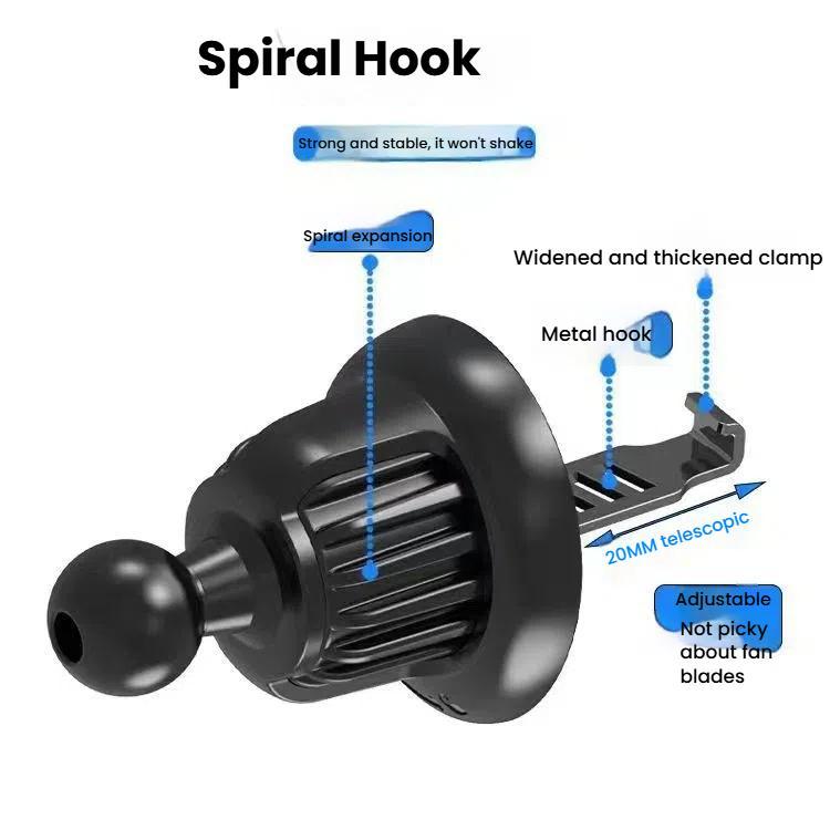 MagSafe Magnetic Holder Car Air Conditioning Vent Mount, Style: CD Pattern Magnetic Suction Head+Straight Hook - Universal Car Holders by buy2fix | Online Shopping UK | buy2fix