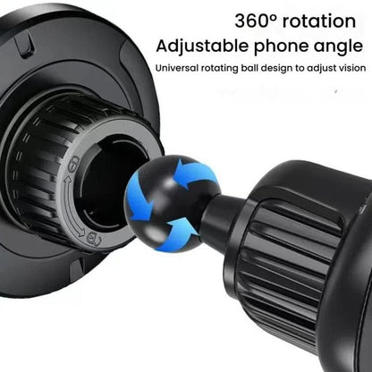 MagSafe Magnetic Holder Car Air Conditioning Vent Mount, Style: CD Pattern Magnetic Suction Head+Suction Cup - Universal Car Holders by buy2fix | Online Shopping UK | buy2fix