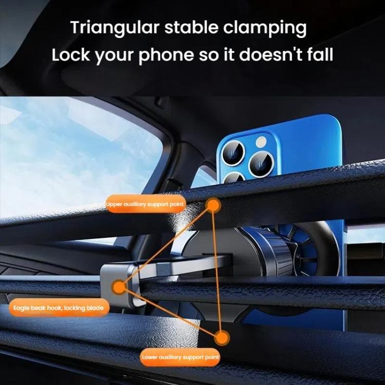 MagSafe Magnetic Holder Car Air Conditioning Vent Mount, Style: CD Pattern Magnetic Suction Head+Suction Cup - Universal Car Holders by buy2fix | Online Shopping UK | buy2fix