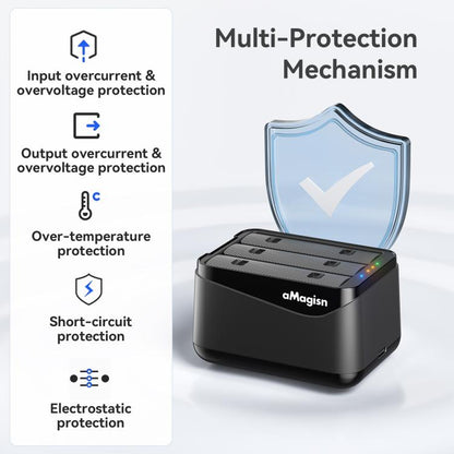 For Insta360 X5 Camera AMagisn Battery Charger Fast Charging Station For 3 Batteries Simultaneously - Others by aMagisn | Online Shopping UK | buy2fix