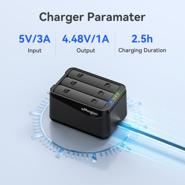 For Insta360 X5 Camera AMagisn Battery Charger Fast Charging Station For 3 Batteries Simultaneously - Others by aMagisn | Online Shopping UK | buy2fix
