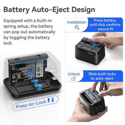 For Insta360 X5 Camera AMagisn Battery Charger Fast Charging Station For 3 Batteries Simultaneously - Others by aMagisn | Online Shopping UK | buy2fix