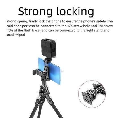 Dual Phone Mount Teleprompter Stand with Arca-Swiss Base Compatible with DJI Stabilizers for Live Streaming/Vlogging/Video Recording(8245) - Stand by buy2fix | Online Shopping UK | buy2fix