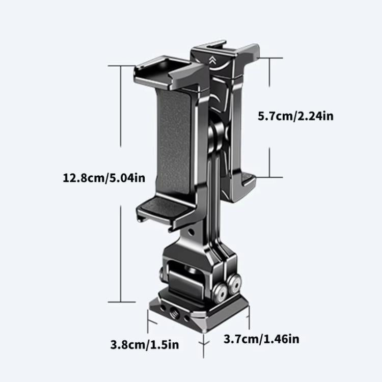 Dual Phone Mount Teleprompter Stand with Arca-Swiss Base Compatible with DJI Stabilizers for Live Streaming/Vlogging/Video Recording(8245) - Stand by buy2fix | Online Shopping UK | buy2fix