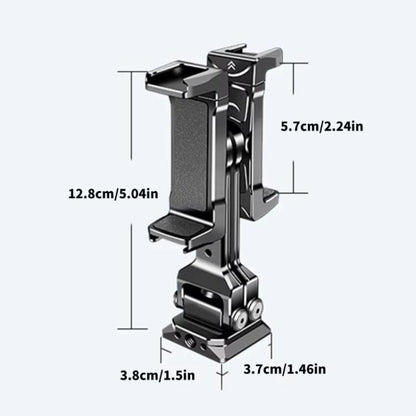 Dual Phone Mount Teleprompter Stand with Arca-Swiss Base Compatible with DJI Stabilizers for Live Streaming/Vlogging/Video Recording(8245) - Stand by buy2fix | Online Shopping UK | buy2fix
