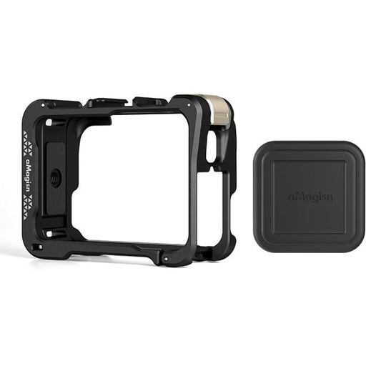 For Insta360 Ace Pro 2 / Ace Pro Camera AMagisn Quick Release Metal Cage Horizontal & Vertical Shooting Protective Frame(Black) - Mount & Holder by aMagisn | Online Shopping UK | buy2fix