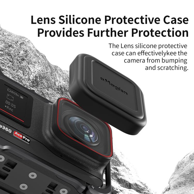 For Insta360 Ace Pro 2 / Ace Pro Camera AMagisn Quick Release Metal Cage Horizontal & Vertical Shooting Protective Frame(Charcoal Metallic) - Mount & Holder by aMagisn | Online Shopping UK | buy2fix