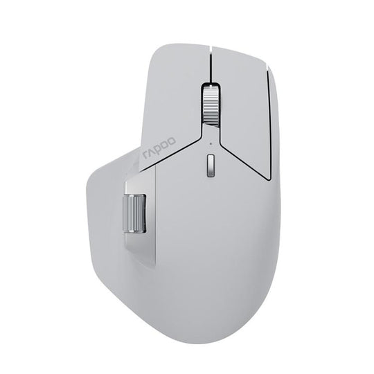 Rapoo Wireless Triple Mode Mice Ergonomic Desktop Laptop Business Office Mouse, Color: MT760 Gray