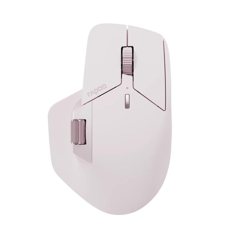 Rapoo Wireless Triple Mode Mice Ergonomic Desktop Laptop Business Office Mouse, Color: MT760mini Pink - Wireless Mice by Rapoo | Online Shopping UK | buy2fix