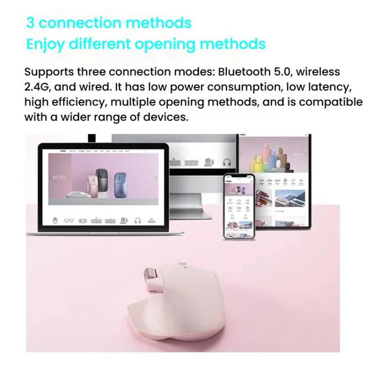 Rapoo Wireless Triple Mode Mice Ergonomic Desktop Laptop Business Office Mouse, Color: MT760 Black - Wireless Mice by Rapoo | Online Shopping UK | buy2fix