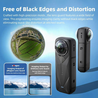 For Insta360 X5 Camera aMagisn Lens Guard Protector Detachable Anti-Scratch Glass Cover Standard Edition - Len Accessories by aMagisn | Online Shopping UK | buy2fix