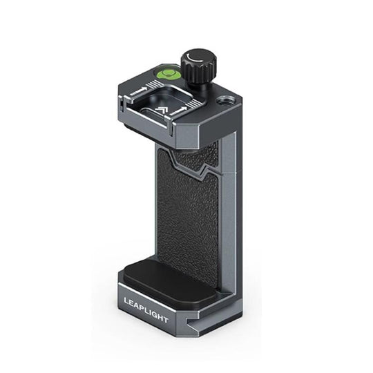 Leaplight Dual Cold Shoe All-Metal Phone Mount with 4x1/4 Inch Screw Ports & Arri Locating Holes(Gray)
