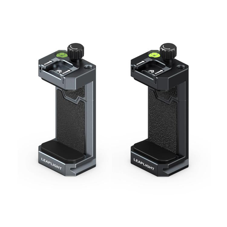 Leaplight Dual Cold Shoe All-Metal Phone Mount with 4x1/4 Inch Screw Ports & Arri Locating Holes(Gray) - Stand by Leaplight | Online Shopping UK | buy2fix