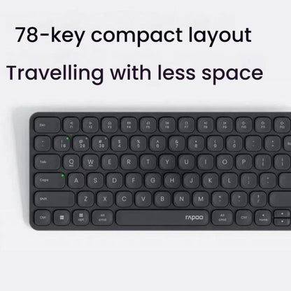 Rapoo E9000G Wireless Bluetooth Keyboard Computer Laptop Cell Phone Keyboard(Dark Gray) - Wireless Keyboard by Rapoo | Online Shopping UK | buy2fix