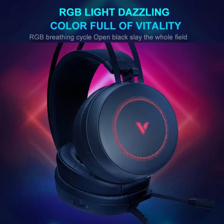 Rapoo VH160 Gaming Headset RGB PC Virtual 7.1 Channel Noise Reduction Headset With MIC(Black) - Multimedia Headset by Rapoo | Online Shopping UK | buy2fix