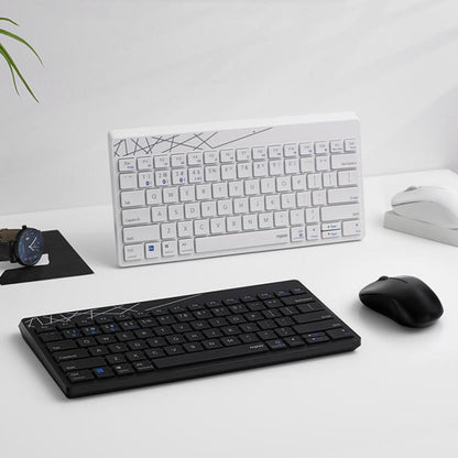 Rapoo 8000GT Bluetooth / 2.4G Wireless Keyboard Mice Set Laptop Tablet Cell Phone Keyboard And Mouse(White) - Wireless Keyboard by Rapoo | Online Shopping UK | buy2fix