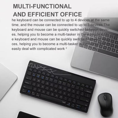 Rapoo 8000GT Bluetooth / 2.4G Wireless Keyboard Mice Set Laptop Tablet Cell Phone Keyboard And Mouse(White) - Wireless Keyboard by Rapoo | Online Shopping UK | buy2fix
