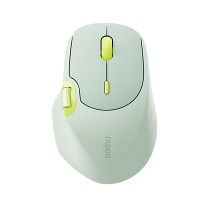 Rapoo MT560 3-Mode Wireless Bluetooth Mouse Ergonomic Desktop Laptop Mouse(Light Green) - Wireless Mice by Rapoo | Online Shopping UK | buy2fix
